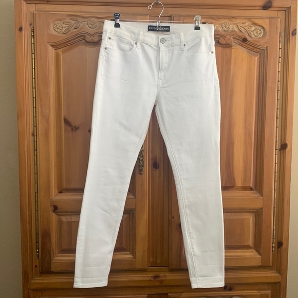 Express Size 10R White Denim Leggings - Picture 2 of 9